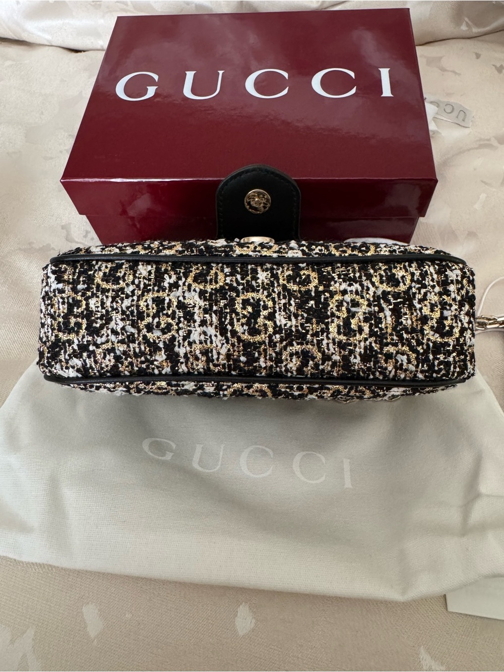 RARE/NWT Gucci Marmont Tweed Crossbody - Picture 8 of 11